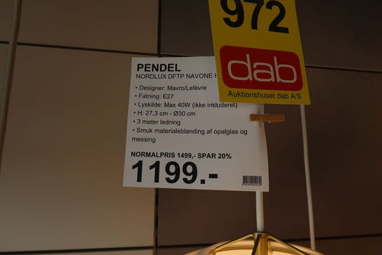 DFTP NAVONE Ø30 OPALHVID PENDEL