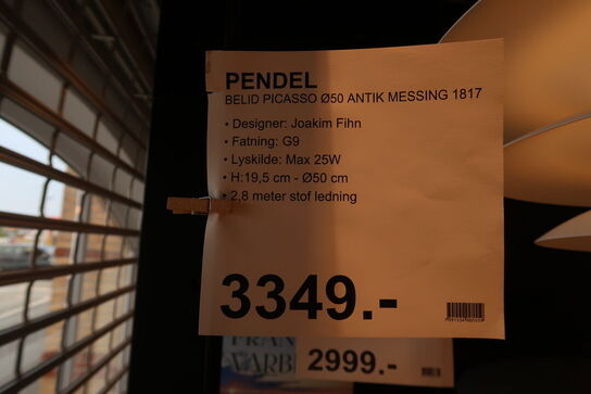 Belid - Picasso Pendel - Ø 50 cm - Metal - Antikmessing