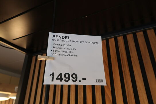 HALO DESIGN BARONI Ø35 SORT PENDEL
