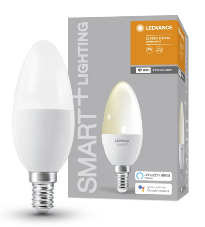 4 stk. Ledvance Smart+ Wifi E14 Kerte 5W 470lm 