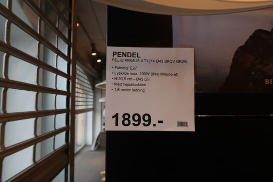 Belid Primus II Pendel Ø43 Forest Green/Matt Black 
