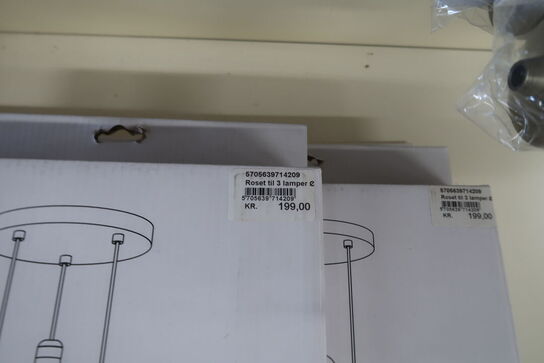5 stk. Halo Design Roset til 3 Lamper Ø22 Hvid 