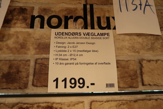 Nordlux Aludra ude væglampe up-down Seaside Sort