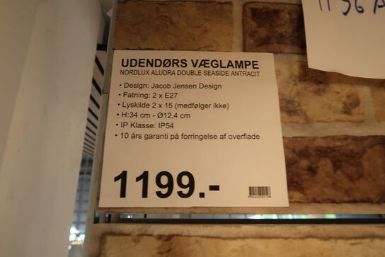 Nordlux Aludra ude væglampe up-down antracit