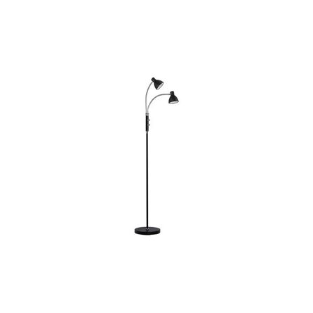 HALO DESIGN HUDSON LED 2 ARM SORT GULVLAMPE