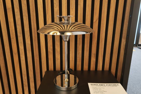 HALO DESIGN STEPP 1 2 3 PORTABLE MØRKE KROM BORDLAMPE