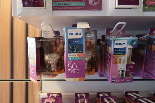 Kæmpe parti Philips pærer - ca. 310 pk. 