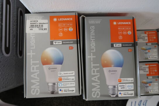 7 stk. Ledvance Smart+ Wifi E27 standardpære, 2700K-6500K, 9W