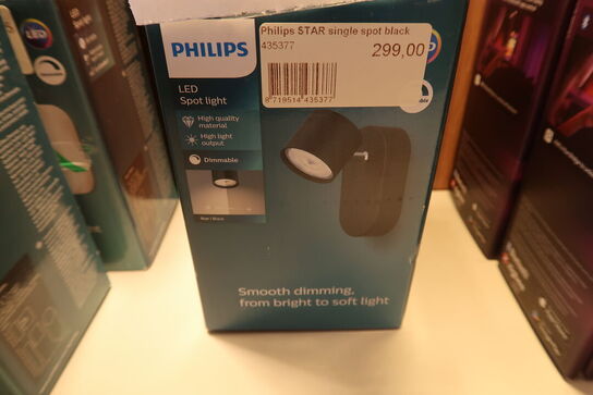 Philips myLiving Væglampe - Star - 1-spot - Sort