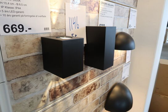 2 stk. Nordlux Canto Væglampe Seaside Black 