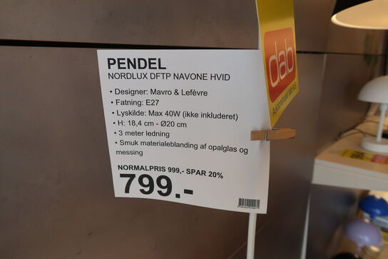 DFTP NAVONE Ø20 OPALHVID PENDEL