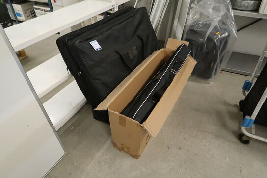 3 fag lagerreoler med indhold m.m.