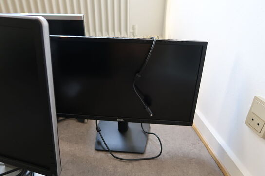 4 stk. computerskærme DELL P2241Hb, HP EliteDisplay E221c m.fl.