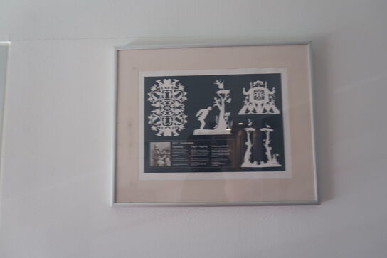 7 stk. plakater samt fad og vase B&G