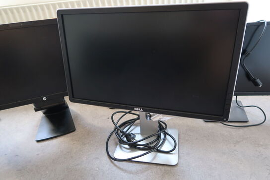 4 stk. computerskærme DELL P2241Hb, HP EliteDisplay E221c m.fl.