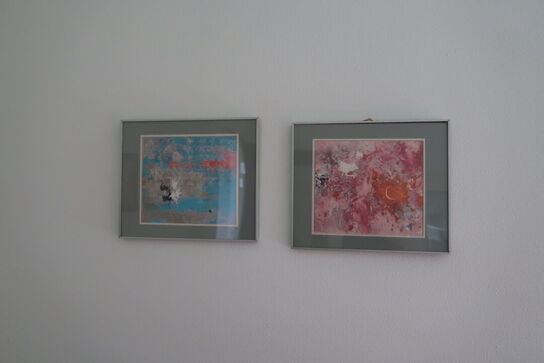 7 stk. plakater samt fad og vase B&G