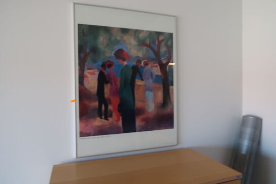 3 stk. indrammet billeder samt 2 stk. plakater