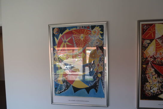3 stk. plakater samt whiteboard