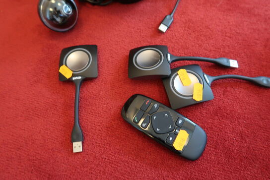 3 stk. clicksharebutton BARCO, konferencekamera LOGITECH