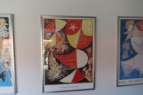 3 stk. plakater samt whiteboard