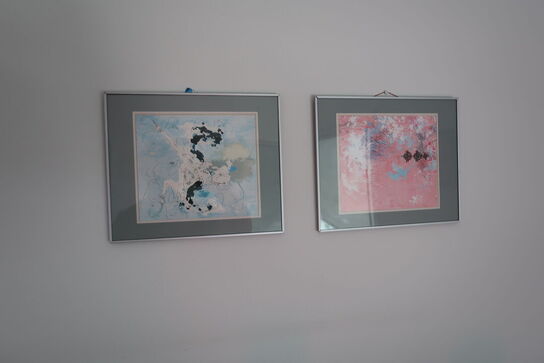 7 stk. plakater samt fad og vase B&G