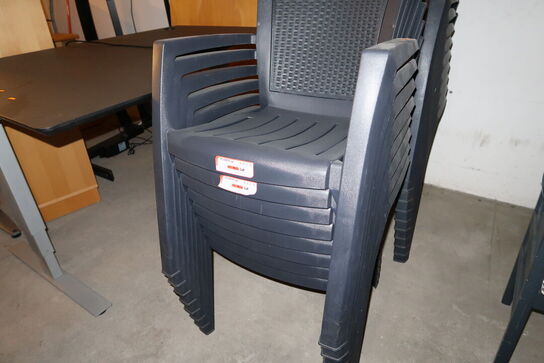 8 stk. havestole ALLIBERT Gomera Anthracite