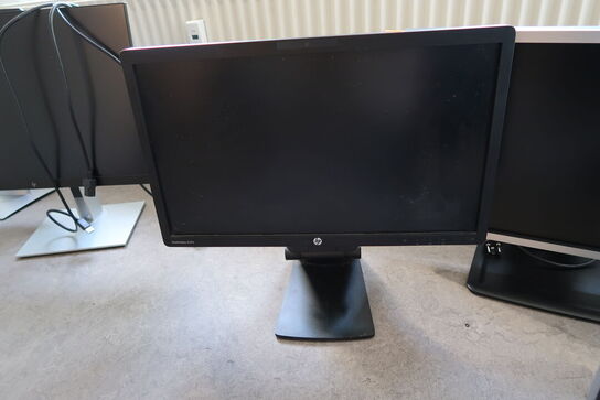 4 stk. computerskærme DELL P2241Hb, HP EliteDisplay E221c m.fl.