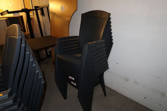9 stk. havestole ALLIBERT Gomera Anthracite