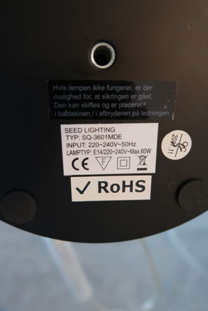 Bordlampe SEED LIGHTING SQ-3601MDE