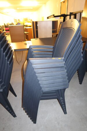 8 stk. havestole ALLIBERT Gomera Anthracite