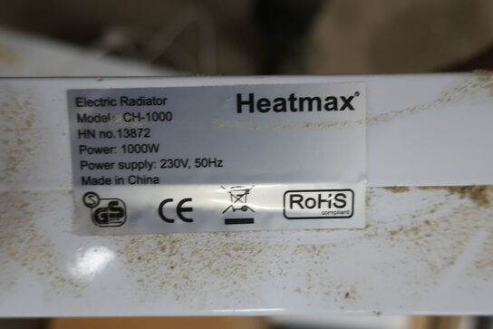 2 stk. el-radiator ROHS HEATMAX CH-1000