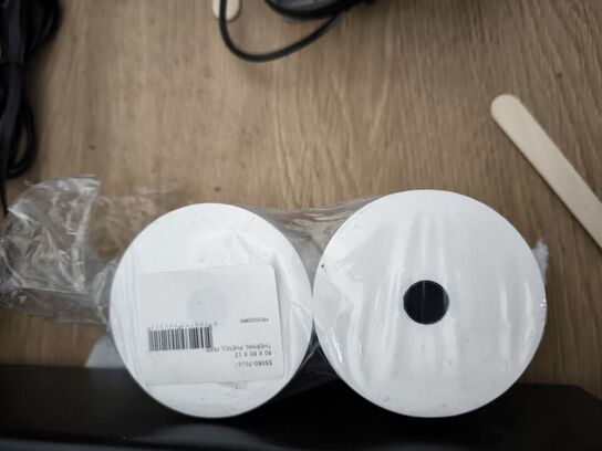 Kasseskuffe med bonprinter og ruller