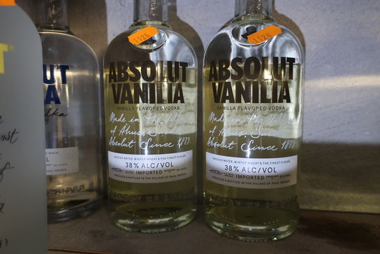 5 flasker vodka ABSOLUT VANILLA, ABSOLUT CITRON