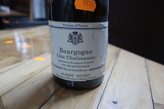 1 flaske rødvin BOURGOGNE CÔTE CHALLONNAISE ALBERT SOUNIT 2007