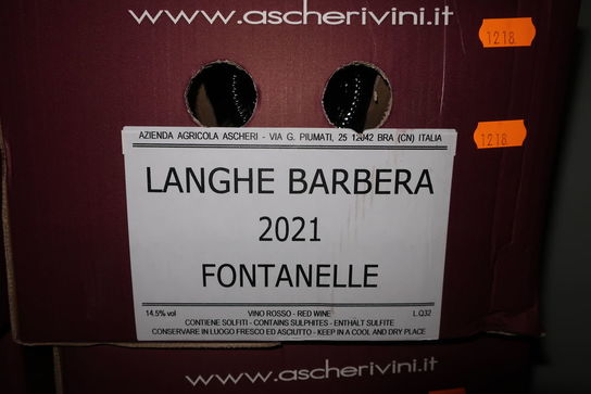 6 flasker rødvin LANGHE BARBERA 2021 FONTANELLE