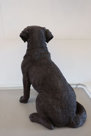 Siddende Labrador brun H50 cm.