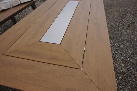 Cadiz havebord 200x100 cm - teak look