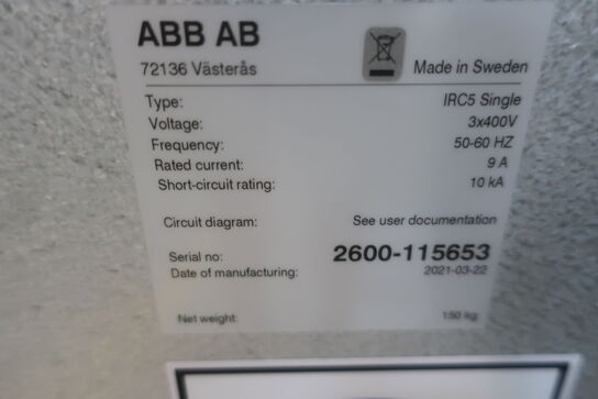 Styring til robot ABB IRC5 Single (læs beskrivelse)