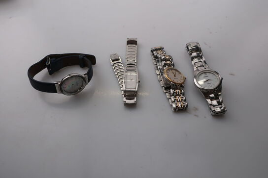 4 stk. ure TISSOT, SEIKO, CHRISTINA WATCHES m.fl.