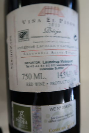 1 fl. Rødvin VINA EL PISON 2013