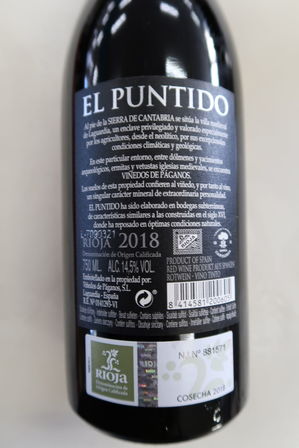 8 fl. Rødvin EL PUNTIDO 2018