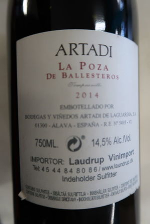 1 fl. Rødvin ARTADI 2014