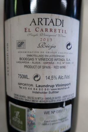 1 fl. Rødvin ARTADI 2013