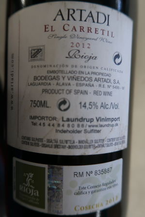 1 fl. Rødvin ARTADI 2012