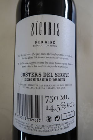 3 fl. Rødvin SICORIS 2016