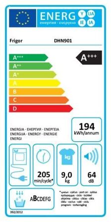 Kondenstørretumbler, Frigor DHN901 9 kg, A+++