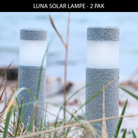 2 stk. Luna Solarlampe - 2 pak(ubrugt)