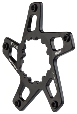 2 stk. WolfTooth Camo Spider Sram M8 (49mm Chainline/6mm Offset) Black