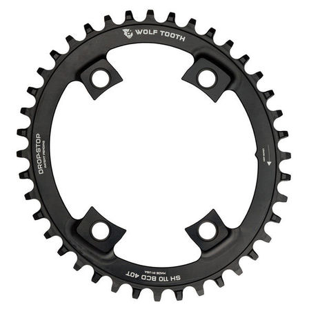 1 stk. WolfTooth Drop-Stop B Chainring 110bcd Asymetric 4 bolt Shimano Oval 38T