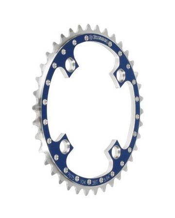 5 stk. Gusset Tribal R Series Chainring 104bcd 32T Blue